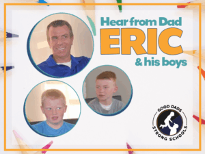 Father Eric Griffin with sons Owen and Eric