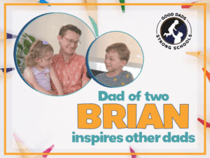 Pastor Brian Mattson with daughter Dorothy and son Jack