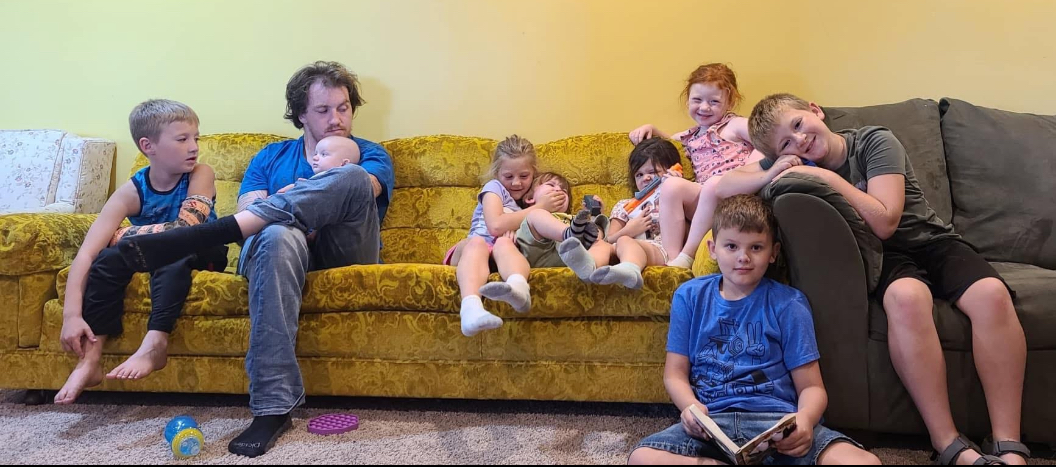 Ricky Sweat with his kiddos.