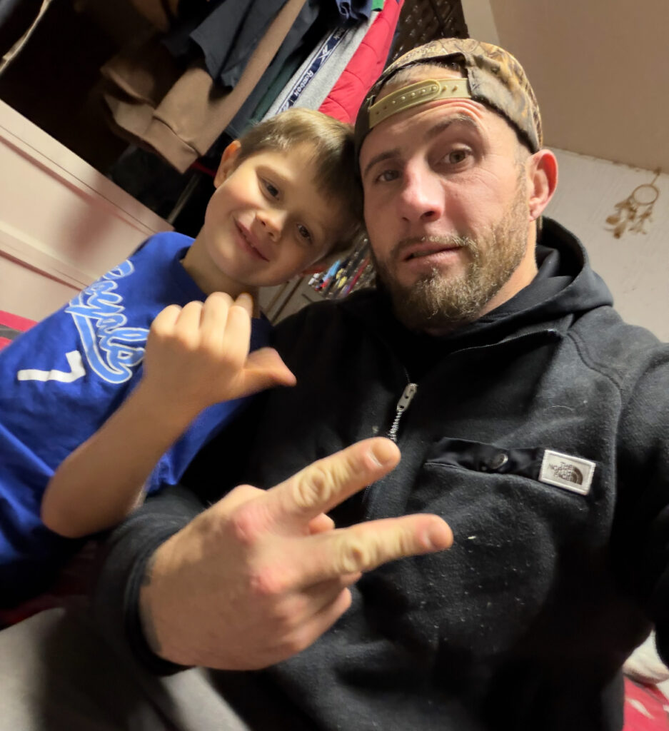 Adam Halliday with nephew