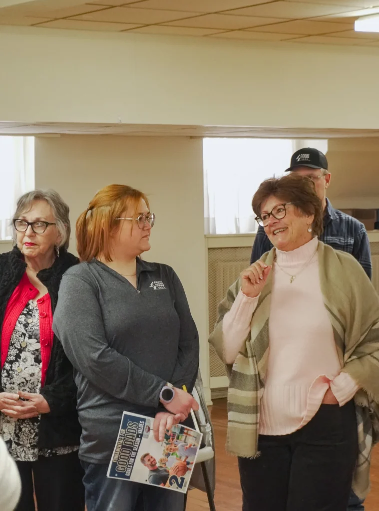 Good Dads facilitator Sally Herman, shares her opinion during a training camp activity in January 2026.