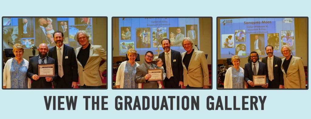 View the graduation gallery: three graduation group photos, featuring 2026 New Pathways graduates