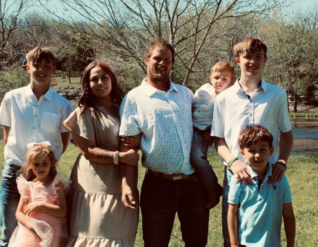 Good Dads McDonald County graduate Dustin Libertus with family